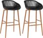 Maison Exclusive - Tabouret de bar, lot de 2, noir