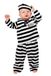 WILBERS & WILBERS 3038 - Gevangenenkostuum voor kinderen, zwart-wit, gevangenisoutfit voor baby's en peuters, carnaval