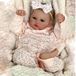 Reborn Reborn-babypop, 43 cm, avec robe à fleurs, membres mobiles