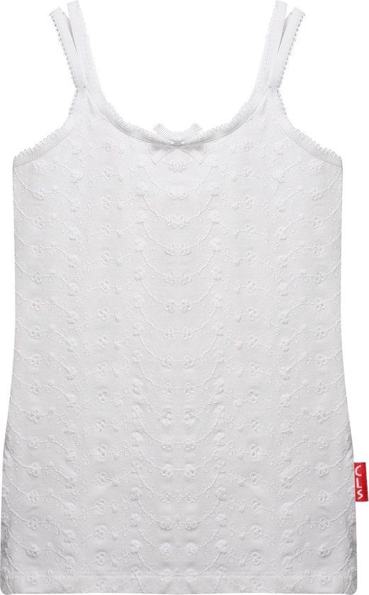 Claesen's Singlet Embroidery Wit - Maat 170