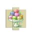 Homemania Macaron-muurschildering, 3-delig, keuken, voor woonkamer, slaapkamer, meerkleurig van MDF, 57 x 0,3 x 60 cm