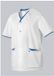 BP Casack voor dames en heren 1703-485, effen, katoen, wit/azuurblauw, maat M