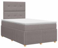 vidaXL Boxspringbed met matras, taupe, 120 x 200 cm, gestoffeerd