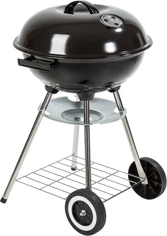 Yar BBQ Kogelbarbecue - 50cm - Zwart - Houtskoolbarbecue met Wielen
