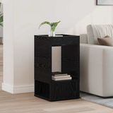 vidaXL Bijzettafel Zwart Eiken 30 x 30 x 56 cm Bewerkt hout
