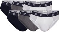 CR7 Slip CR7 Basic, Slip, 6-pack, Heren, Maat XL, Wit/Grijs/Donkerblauw