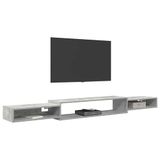 vidaXL Wandgemonteerde tv-kast wandmontage Betongrijs 220 x 28 x 21 cm