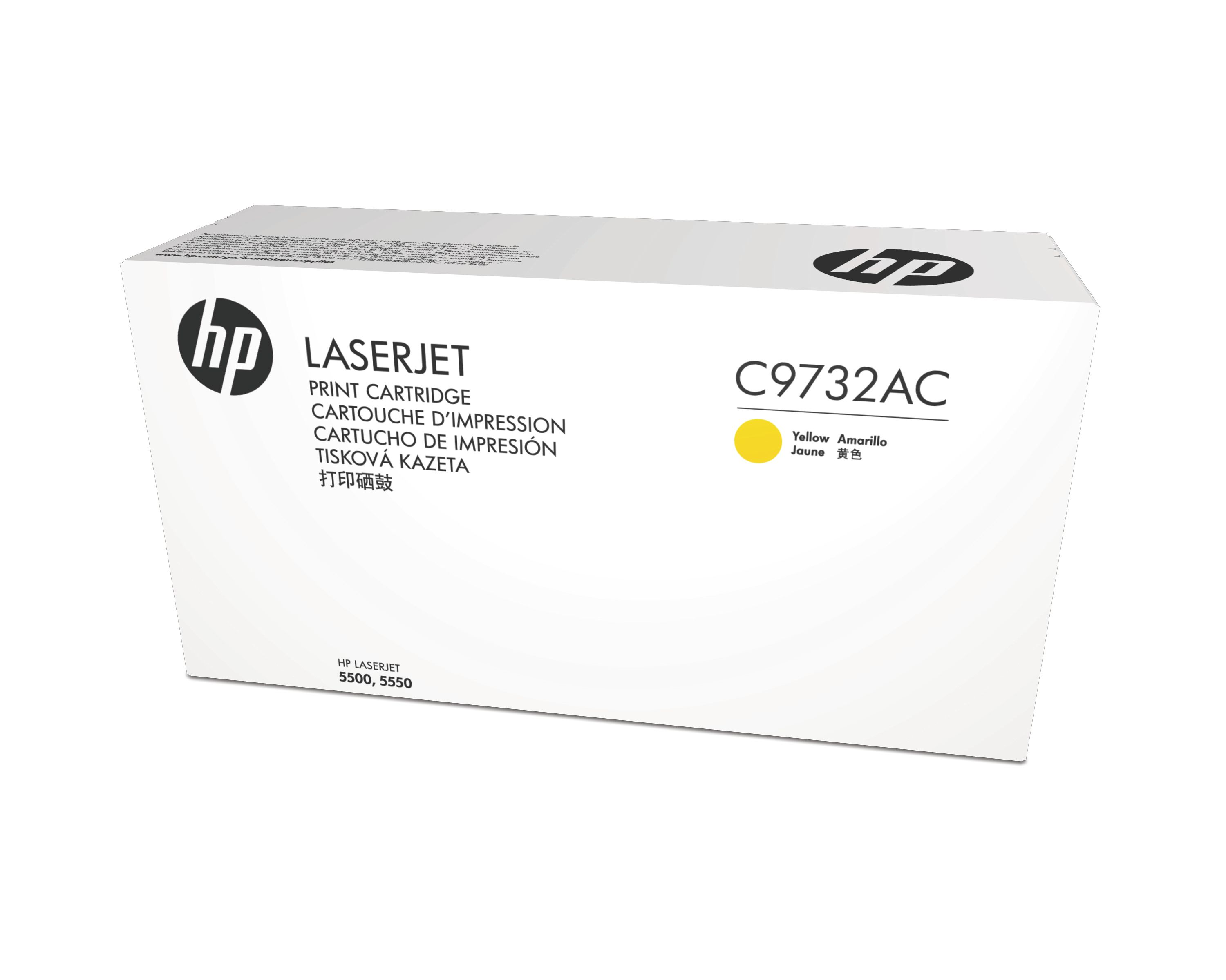 HP C9732AC Yellow Toner Cartridge for HP Color LaserJet 5500/5550 - 12000 Pages