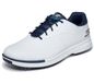 Skechers Tempo Chaussures de golf imperméables pour homme, Blanc/bleu marine (Blanco Azul Marino Spiked), 47.5 EU