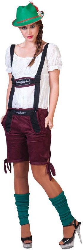 Funny Fashion Boeren Tirol & Oktoberfest Kostuum Munchen Dames Shorts Vrouw Maat 32-34 Bierfeest Verkleedkleding