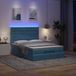 Maison Exclusive - Cadre de lit ottoman avec matelas, bleu foncé, 140x190 cm, velours