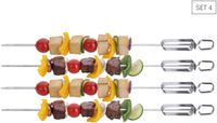 Karl Weis Weis Barbecue spiezen met schraper, 45 cm - set van 4