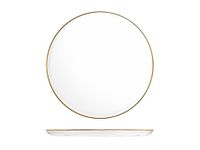 H&h Serveerplaat Versailles van glas met gouden rand, 33 cm