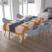 Bonamaison Tafelkleed, Anti-Mold, Sneldrogend, Waterdicht, 100% Polyester Tafellaken, Oranje, gebroken wit, 140 x 200 Cm - Ontworpen en Vervaardigd in Turkije