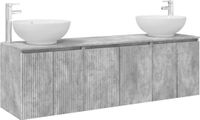 vidaXL Badkamerkastenset 3 st Betongrijs 49,5 x 44,5 x 65 cm