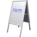 Viking Stoepbord A2 Zilver