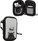 kwmobile Hoesje voor Draadloze Oordopjes - Compatibel met In-ear Headphones - Kat Meow Design