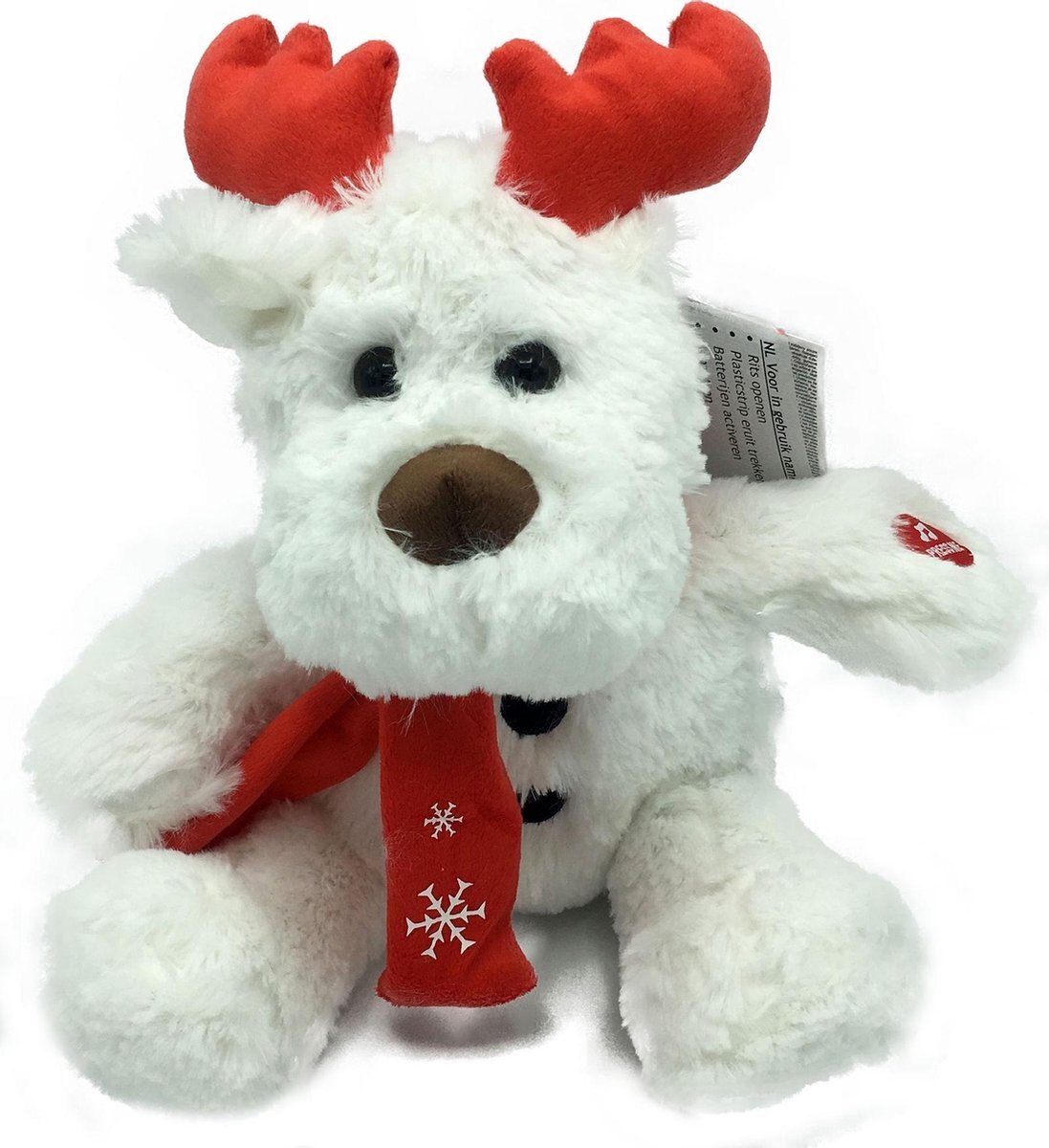 toytradersnl Sunkid - Kerst - Knuffelbeer - Rendier - Pluche - Knuffel - Met Verlichting - 25 cm