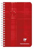 Clairefontaine 68681C Pak met 10 Notitieboekjes met Spiraalbinding - 11x17 cm - 100 Pagina's Grote Ruitjes - Wit Papier 90 g - Omslag Gecoat Karton - Willekeurige Kleuren