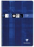 Clairefontaine 8937C Pak met 10 Oefenschriften met Spiraalbinding - A4 21x29,7 cm - 80 Pagina's Grote Ruitjes 90 g en Effen Wit 125 g - Omslag Gecoat Karton - Willekeurige Kleuren