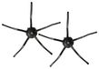 vhbw 2x brosse latérale compatible avec Roborock Q52 robot aspirateur - jeu de brosses de nettoyage, noir, 5 bras