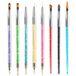 8 Nail Art 8 stuks nagelkwastenset, nagelkunstkwasten, 5 stuks dotting pen, strass, nail art, dotting tools met 3 nail art design penselen voor nail art