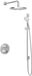 Hotbath Buddy Inbouw Regendoucheset Thermostatisch Wandarm 35 cm Hoofddouche 300 mm Ronde Handdouche 3 Standen Glijstang 900 mm met 2-Weg Stop-Omstel Waterbesparend V01