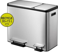 EKO EcoCasa Step Bin 15+30 liter pedaalemmer Mat rvs