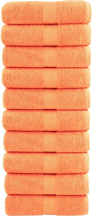 vidaXL Gastendoekjes SOLUND 10 stuks 600 g/m² 30x50 cm Oranje