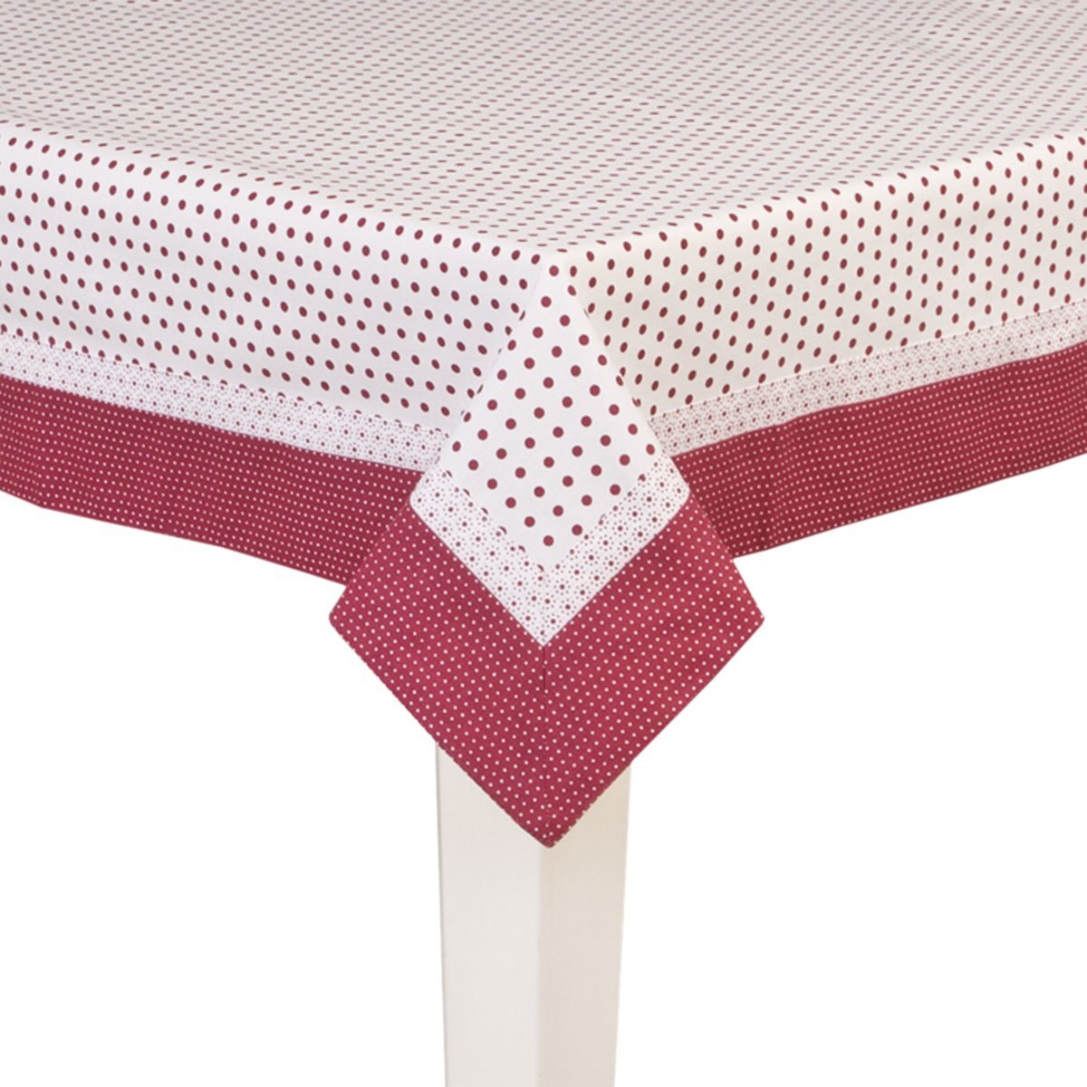 Clayre & Eef Katoenen 150 x 150 Tafelkleed rood - DOT15R