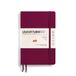 LEUCHTTURM1917 370804 maandplanner & notitieboek 2025, paperback B6+ softcover - 16 maanden, gelinieerd - Port Red, Engels