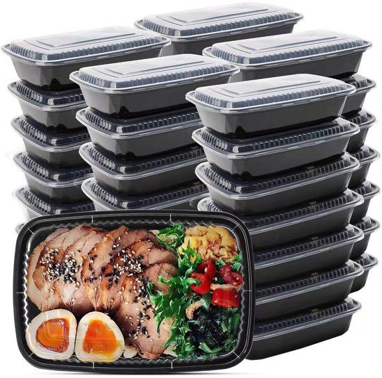 WUHUIXOZ 50-pack 32oz maaltijdbereidingscontainers met deksels