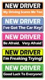 Autostickers 5 Stuks - Magnetische Stickers - Auto Decoratie - Voor Studenten - Praktisch Cadeau - Veiligheidswaarschuwing