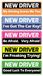 Autostickers 5 Stuks - Magnetische Stickers - Auto Decoratie - Voor Studenten - Praktisch Cadeau - Veiligheidswaarschuwing