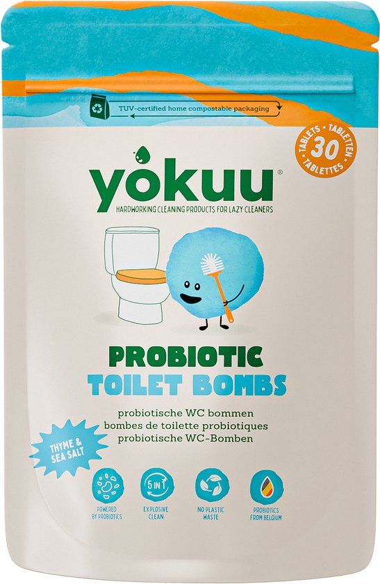 YOKUU WC Tabletten - Toiletreiniger - 30 Tabletten - WC Reiniger met Thijm - Zeezout geur - Zero Waste Poetsmiddel