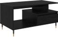 vidaXL Salontafel Zwart Eiken 90 x 49 x 45 cm