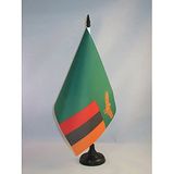 AZ FLAG Tafelvlag Zambia 21x14 cm