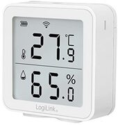 LogiLink SC0116 Thermo-hygro-meter, wifi-bewaking (via Smart Life App) voor een gezonde luchtkwaliteit, Amazon Alexa en Google spraakbesturing