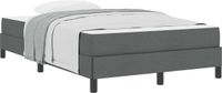 vidaXL - Boxspring - bed - Donkergrijs - 120 - x - 190 - cm - Stof