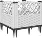 vidaXL Plantenbak met pinnen 43,5x43,5x43,5 cm polypropeen wit