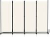 SHANEE Paravent à roulettes avec 4 panneaux - 228 x 181 cm - Séparateur de pièce Jardin Mur espagnol Beige