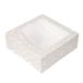 50 Thepack 50 stuks - koekdozen met venster 250 g/m2 + Opp 28 x 28 x 10 cm, wit, gegolfd nano-microkarton
