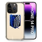 Transparante Apple Transparante beschermhoes voor iPhone 14 Pro (6,1 inch), titanium logo