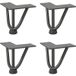 Pieds en épingle à cheveux pour table basse 4 pièces anthracite 10 cm acier massif