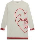 Guess Meisjestrui Wit Katoen Ronde Hals Lange Mouw Logo 10 jaar