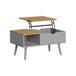 Vicco Stora Table basse – 76 x 45 cm avec fonction relevable Gris