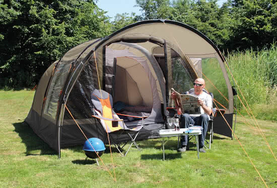 EuroTrail Alabama - Tunneltent - 4-Persoons - Beige/Charcoal