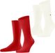 Burlington Everyday 2-Pack effen katoenen sokken voor heren - rood - maat 40-46