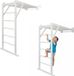 Klimrek voor kinderen, binnenshuis, houten klimwand, mini-gymnastiekstang, blanc