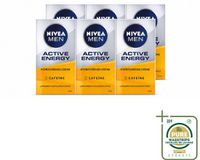 NIVEA MEN Active Energy Crème pour le visage avec caféine - 50 ml - 6 Pièces